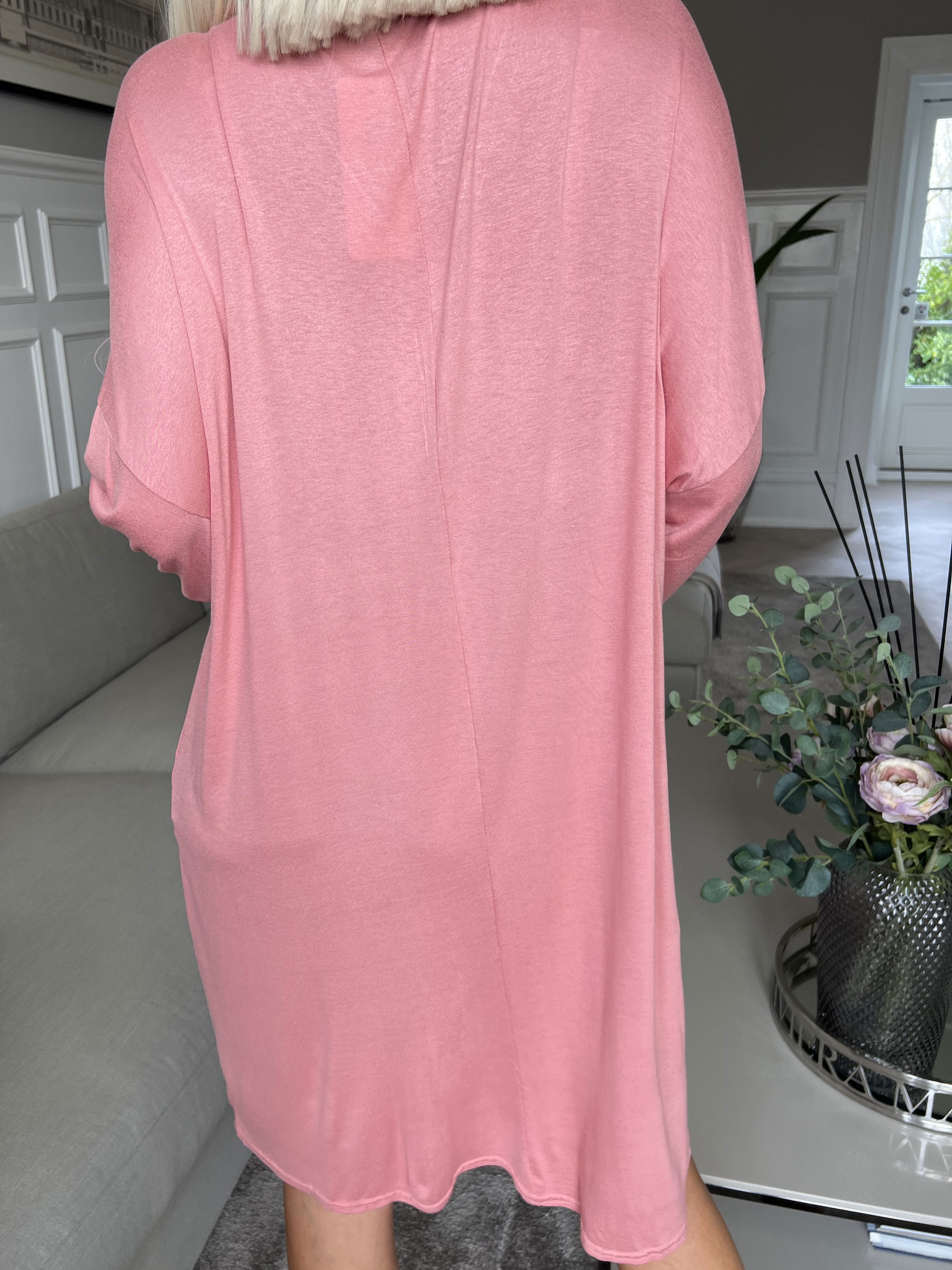 Lorenza plain - Tunika klänning i jersey med dragkedja